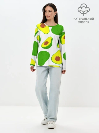 Лонгслив женский. Хлопок / АВОКАДО