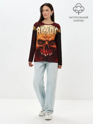 Лонгслив женский. Хлопок / AC/DC