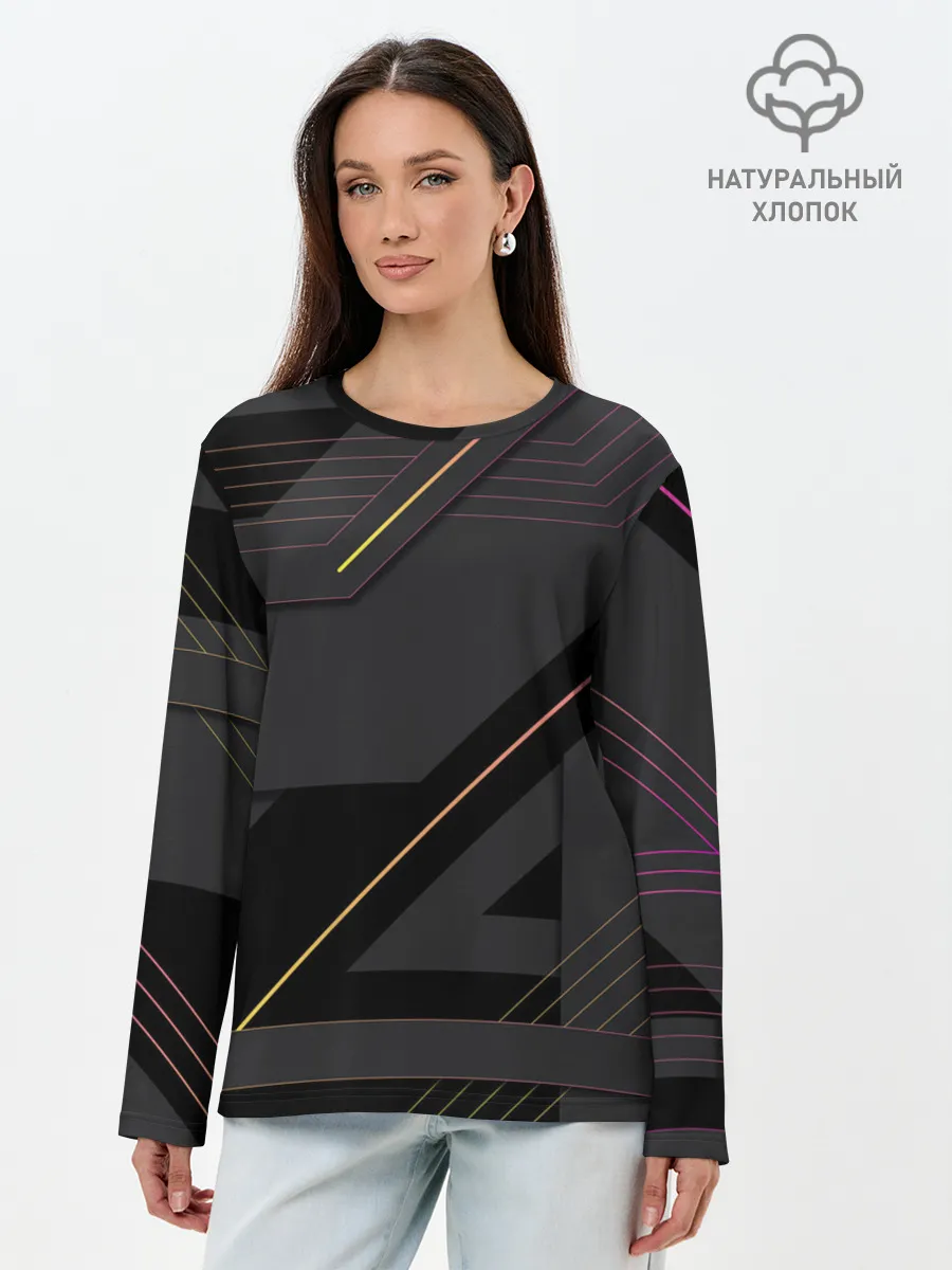 Лонгслив женский. Хлопок / Modern Geometry