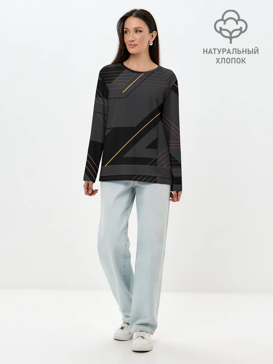 Лонгслив женский. Хлопок / Modern Geometry