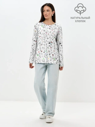 Лонгслив женский. Хлопок / Rolbox лица