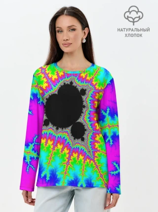 Лонгслив женский. Хлопок / NEON PSY