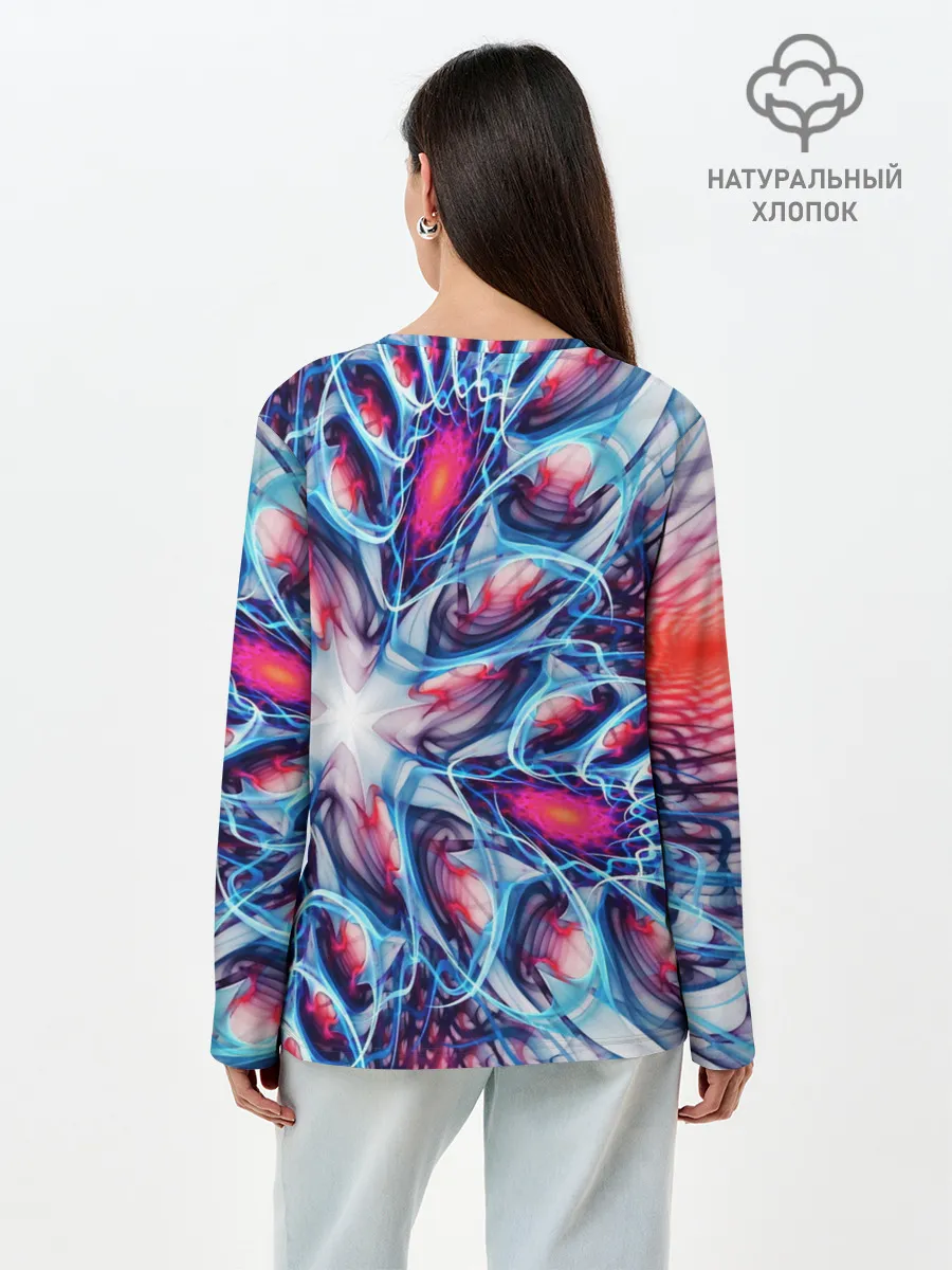 Лонгслив женский. Хлопок / ABSTRACTION ILLUSION