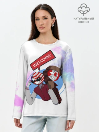 Лонгслив женский. Хлопок / Country Humans