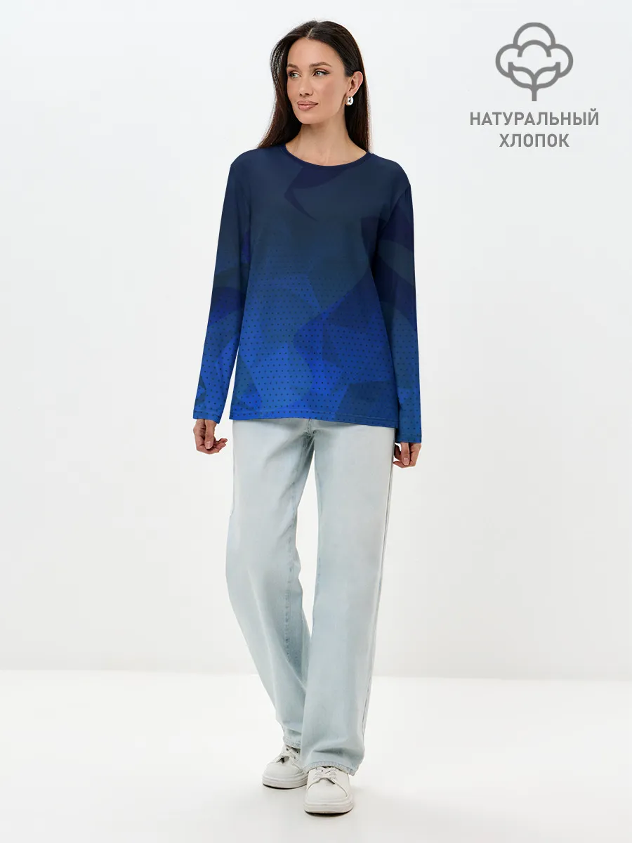 Лонгслив женский. Хлопок / Blue Point