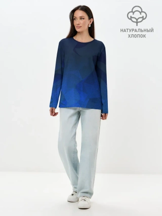 Лонгслив женский. Хлопок / Blue Point