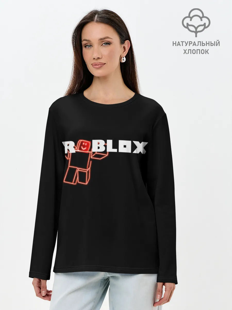 Лонгслив женский. Хлопок / Роблокс Roblox