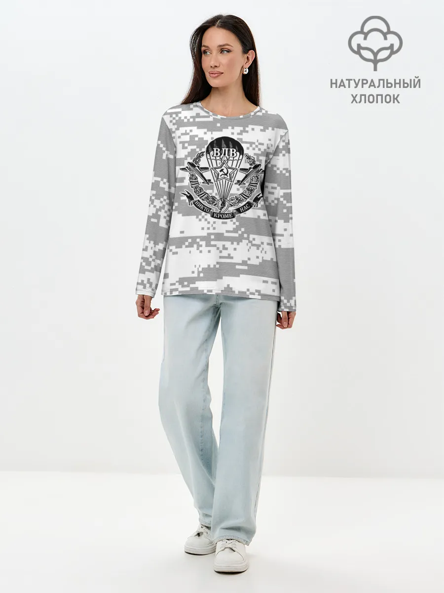 Лонгслив женский. Хлопок / ВДВ СССР