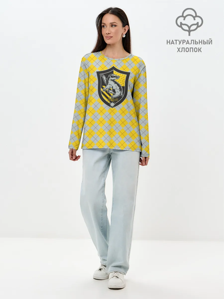 Лонгслив женский. Хлопок / Coat of Hufflepuff