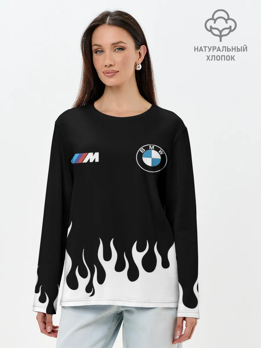 Лонгслив женский. Хлопок / BMW / БМВ