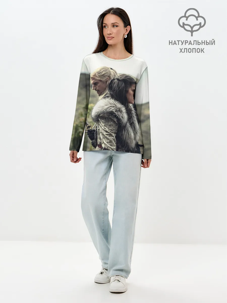 Лонгслив женский. Хлопок / Ведьмак