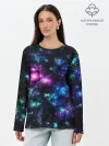 Лонгслив женский. Хлопок / АБСТРАКЦИЯ КОСМОСА
