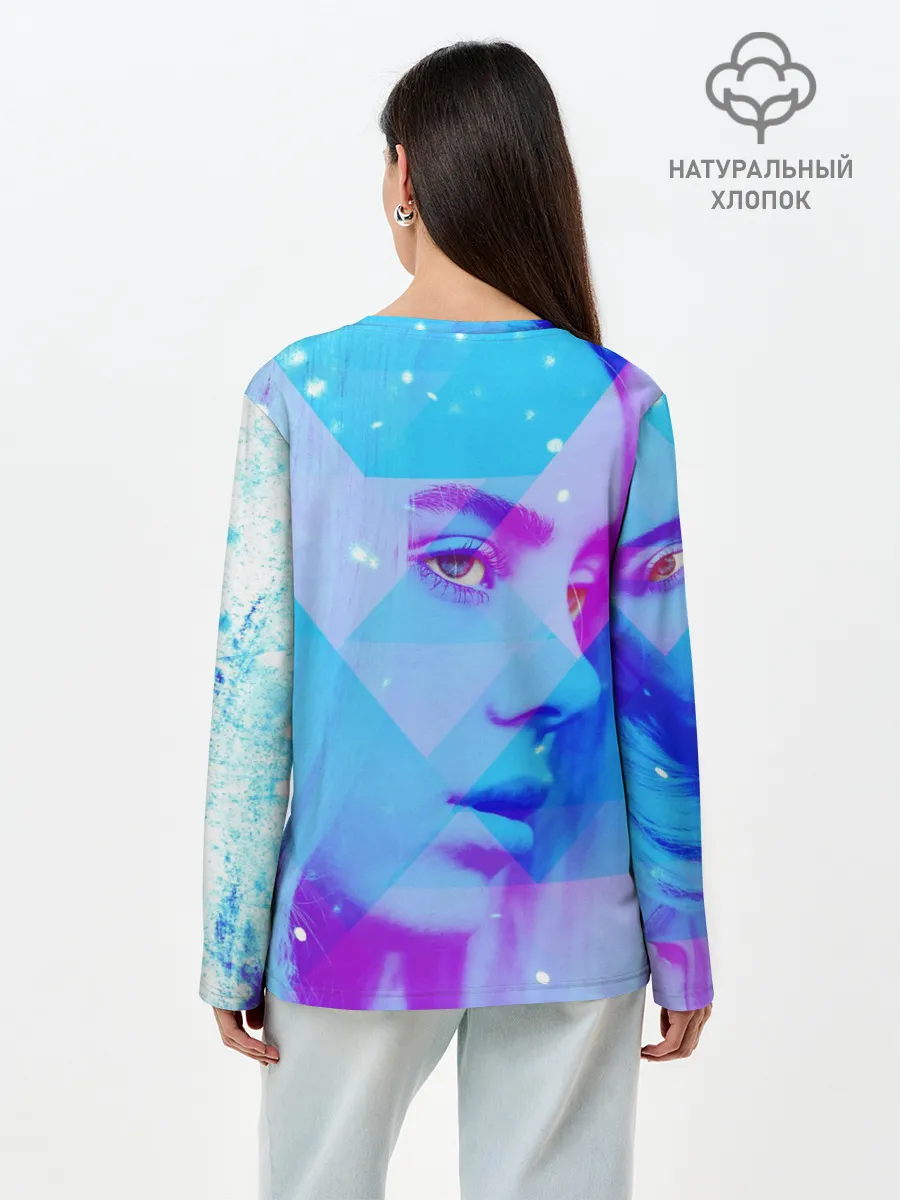 Лонгслив женский. Хлопок / Billie Blue Star