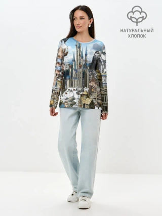 Лонгслив женский. Хлопок / HEROES