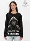 Лонгслив женский. Хлопок / Дитя улиц