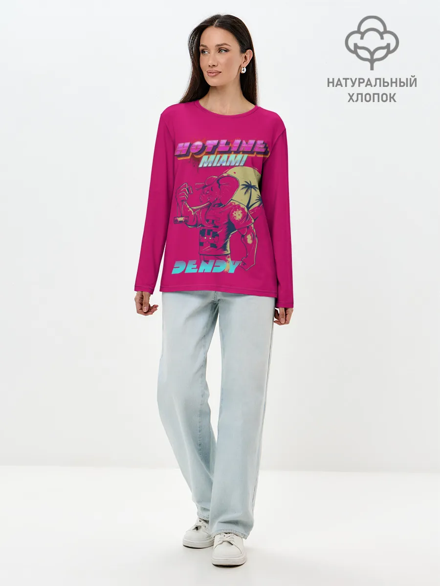 Лонгслив женский. Хлопок / Hotline Miami
