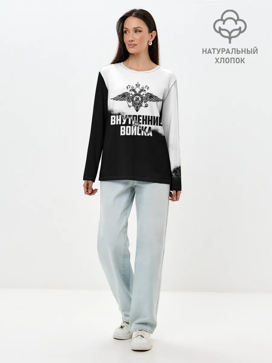 Лонгслив женский. Хлопок / Внутренние Войска