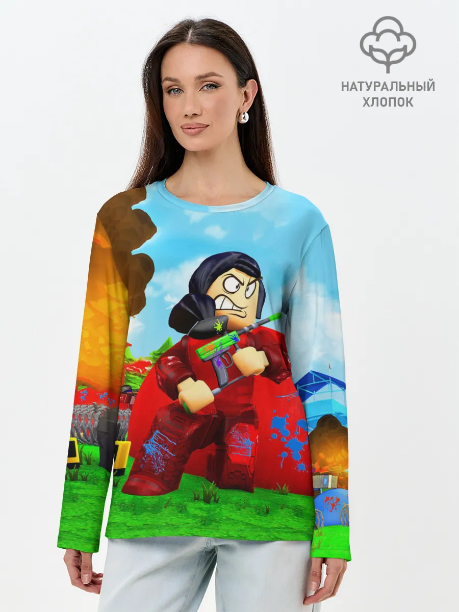 Лонгслив женский. Хлопок / ROBLOX