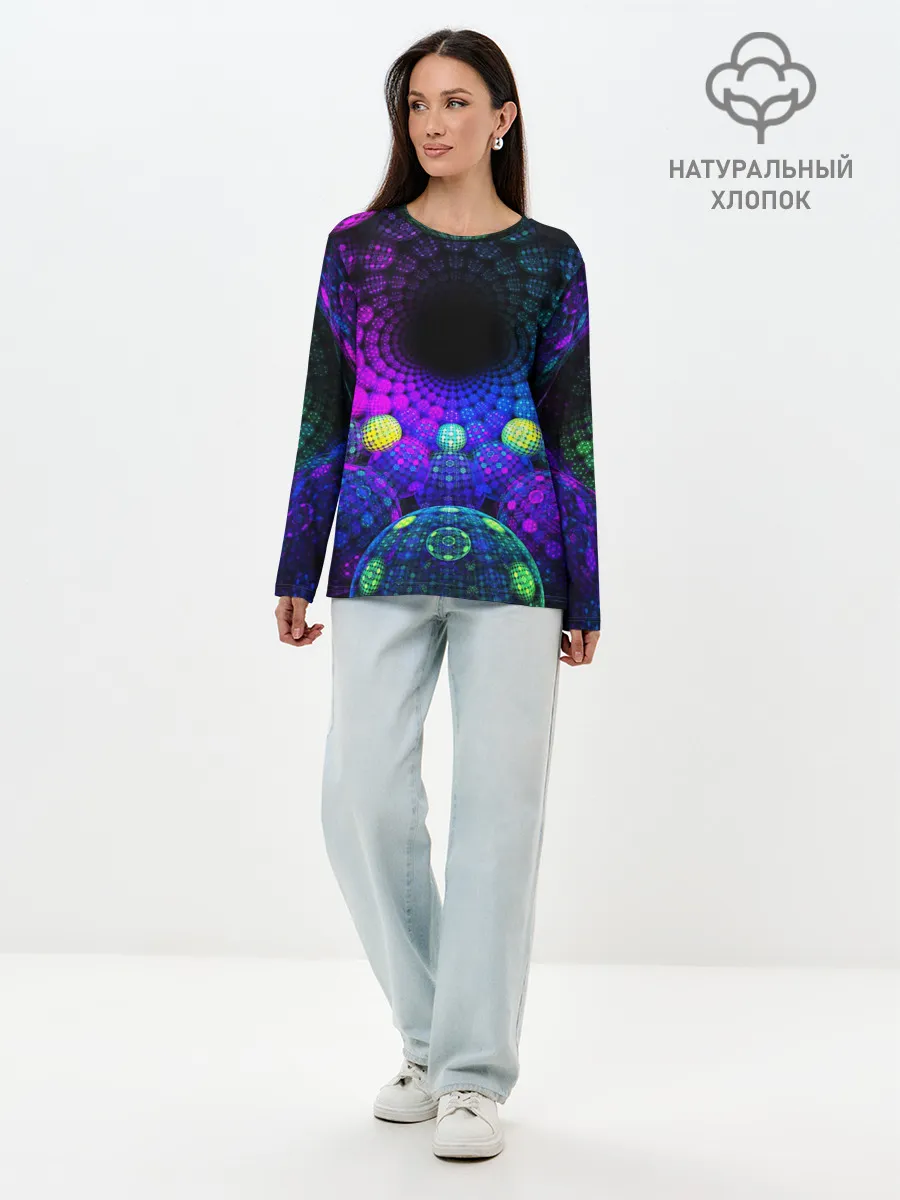 Лонгслив женский. Хлопок / PSY NEON