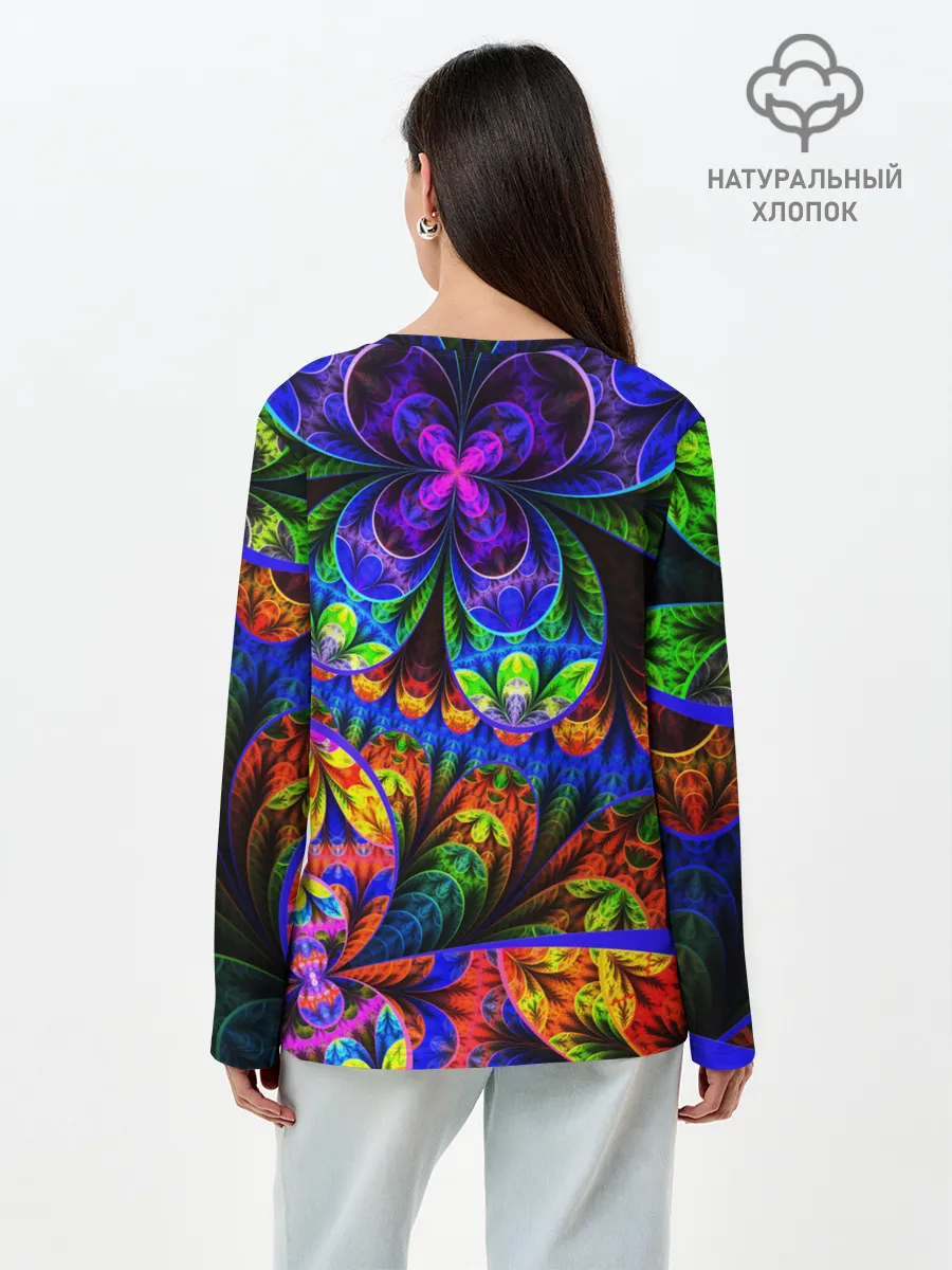 Лонгслив женский. Хлопок / ABSTRACTION NEW