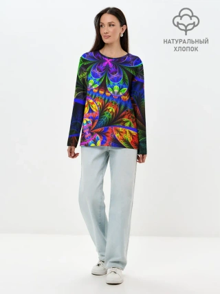 Лонгслив женский. Хлопок / ABSTRACTION NEW