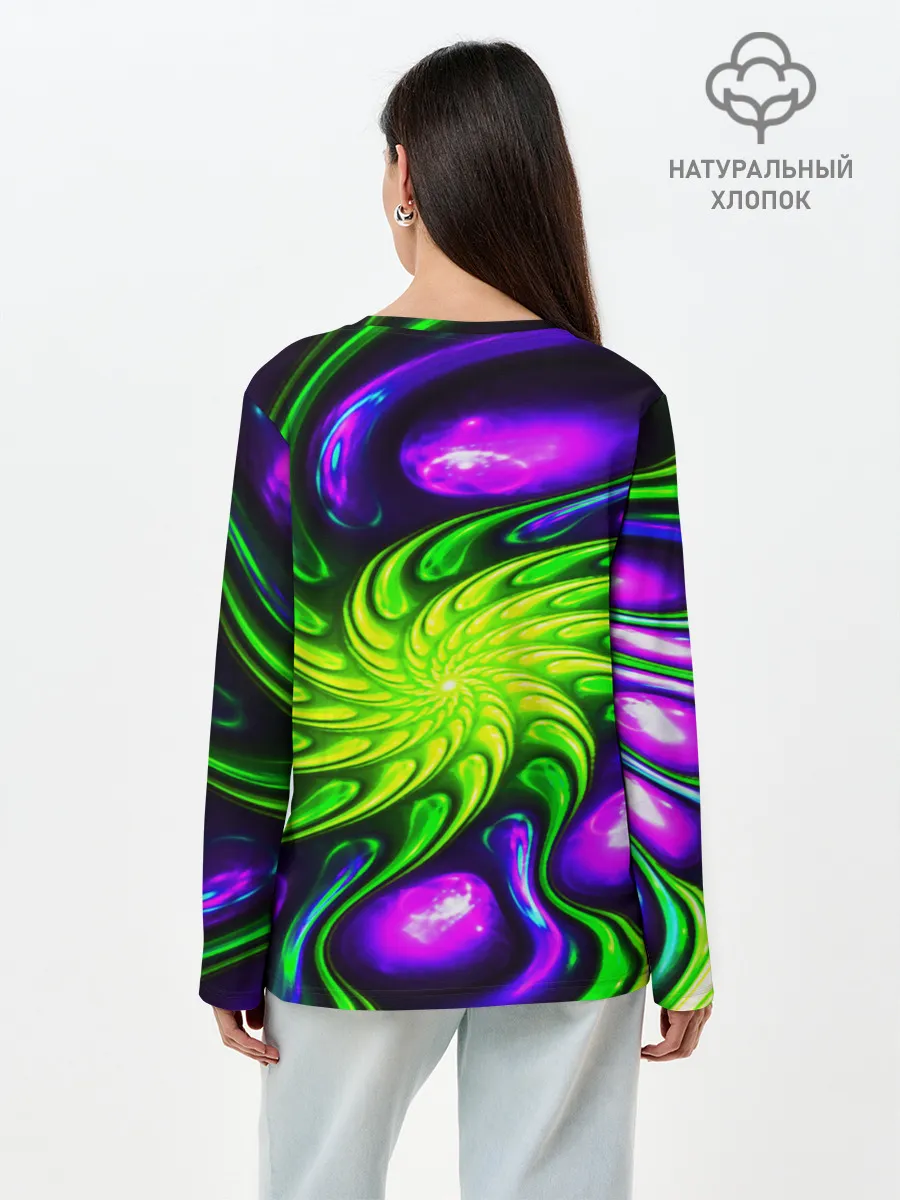 Лонгслив женский. Хлопок / NEON&ACID