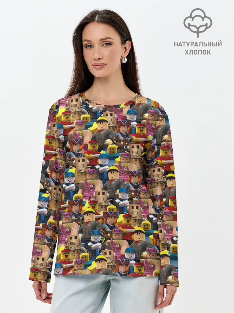 Лонгслив женский. Хлопок / ROBLOX