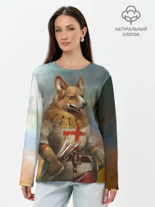 Лонгслив женский. Хлопок / КОРГИ ЛУЧНИК