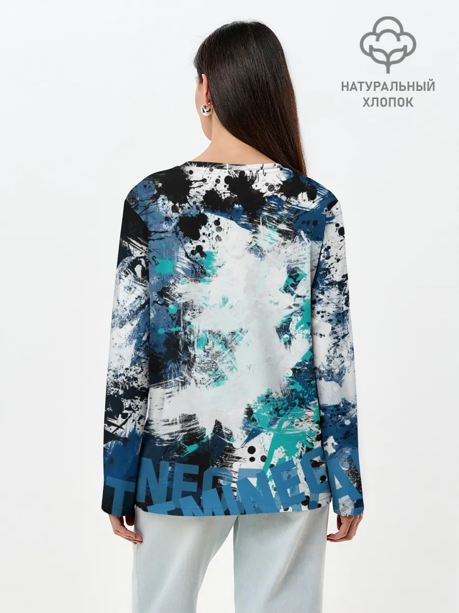 Лонгслив женский. Хлопок / Minecraft / Майнкрафт