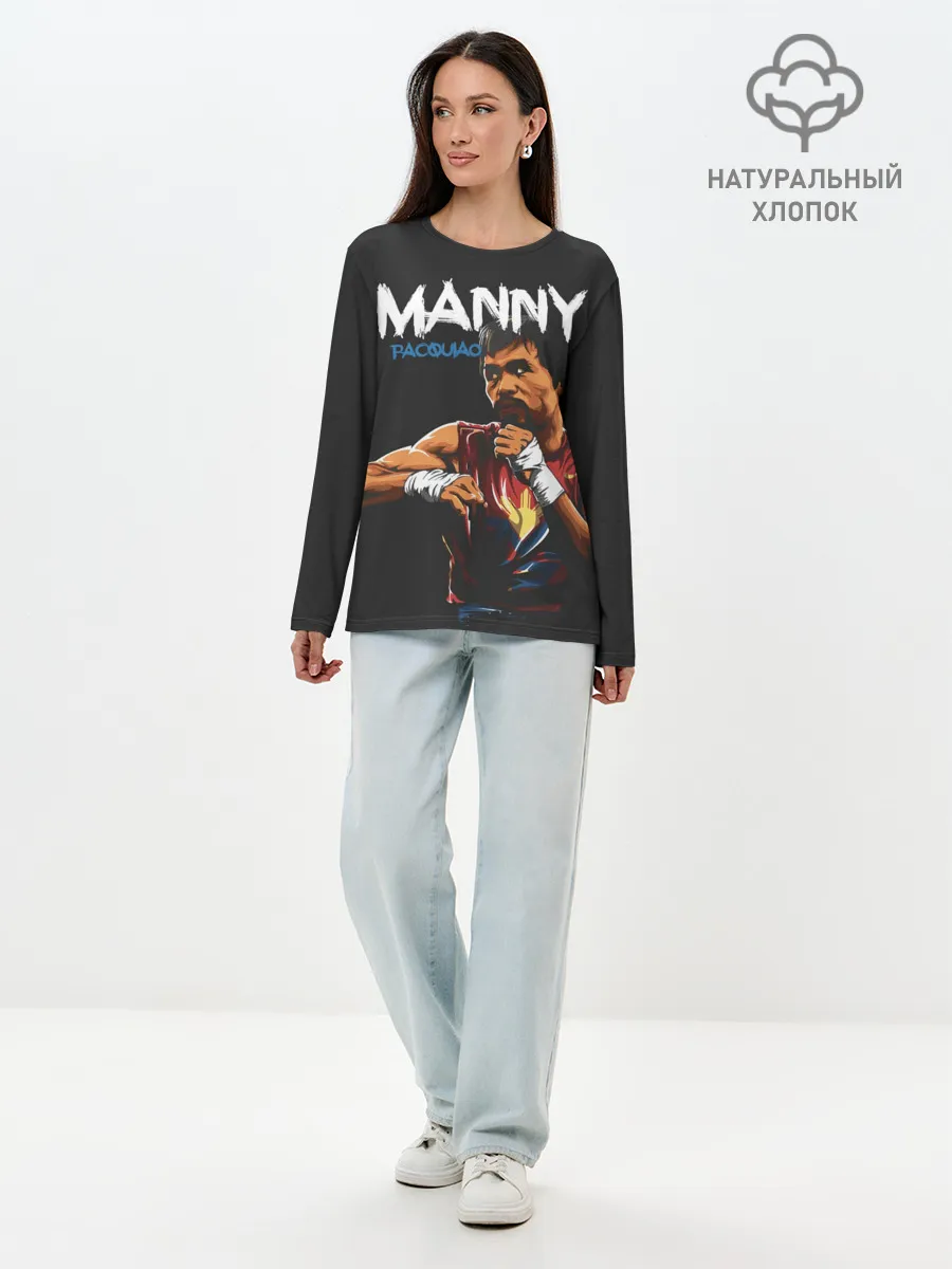 Лонгслив женский. Хлопок / Manny