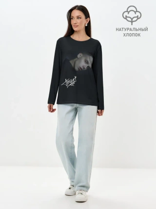 Лонгслив женский. Хлопок / Тима Белорусских
