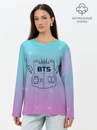 Лонгслив женский. Хлопок / BTS