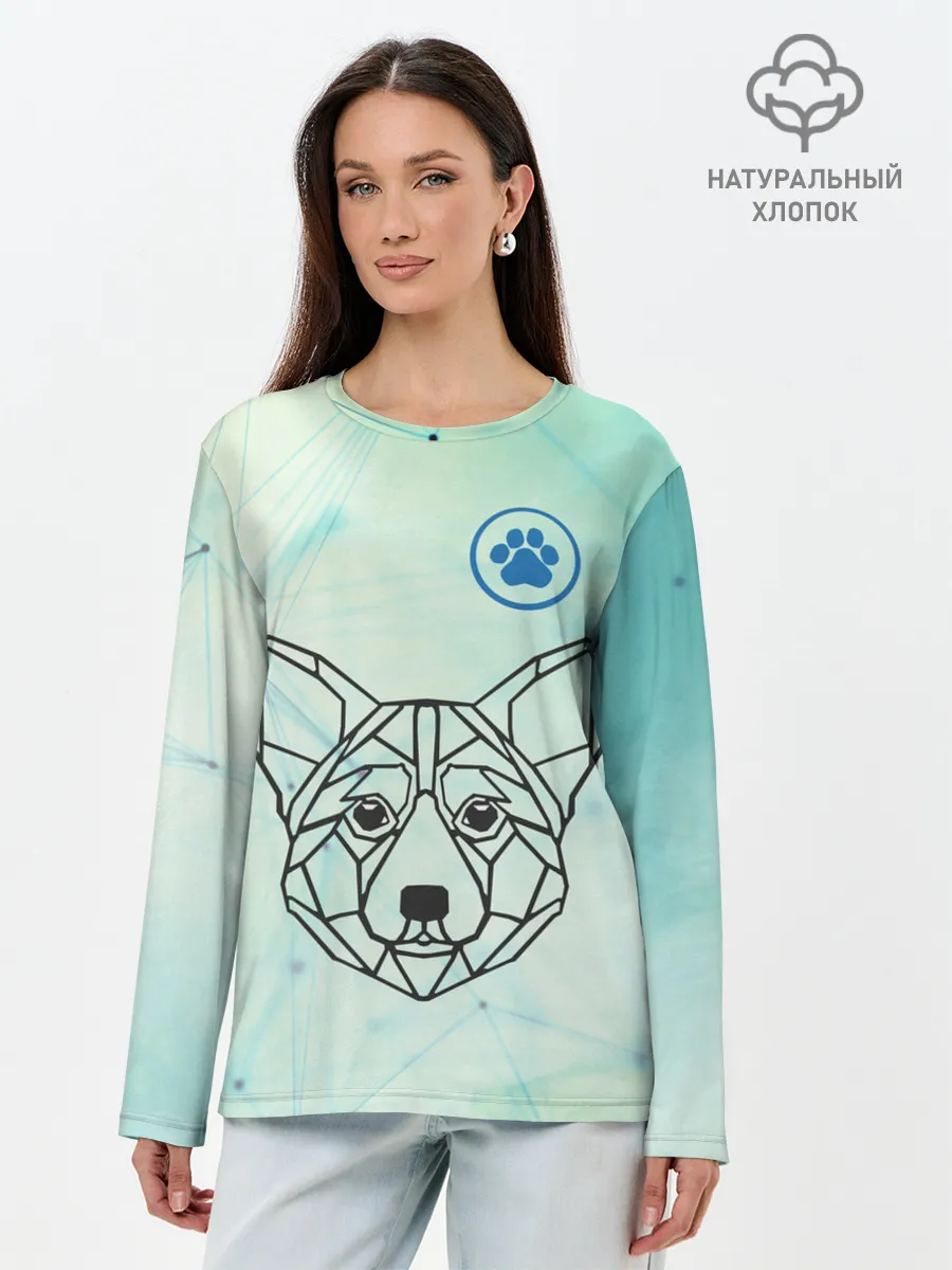 Лонгслив женский. Хлопок / Корги