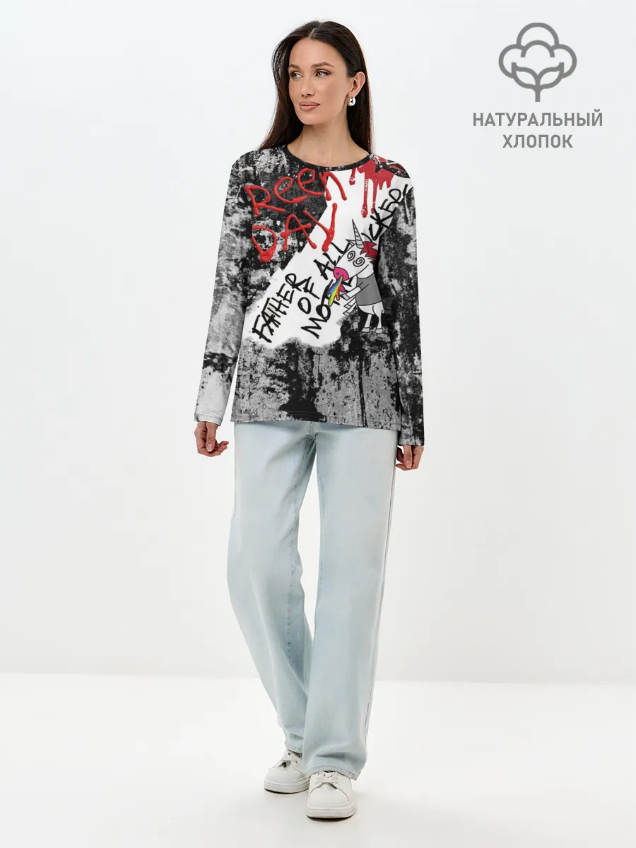Лонгслив женский. Хлопок / Green Day - Father of All MF