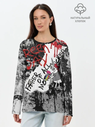 Лонгслив женский. Хлопок / Green Day - Father of All MF