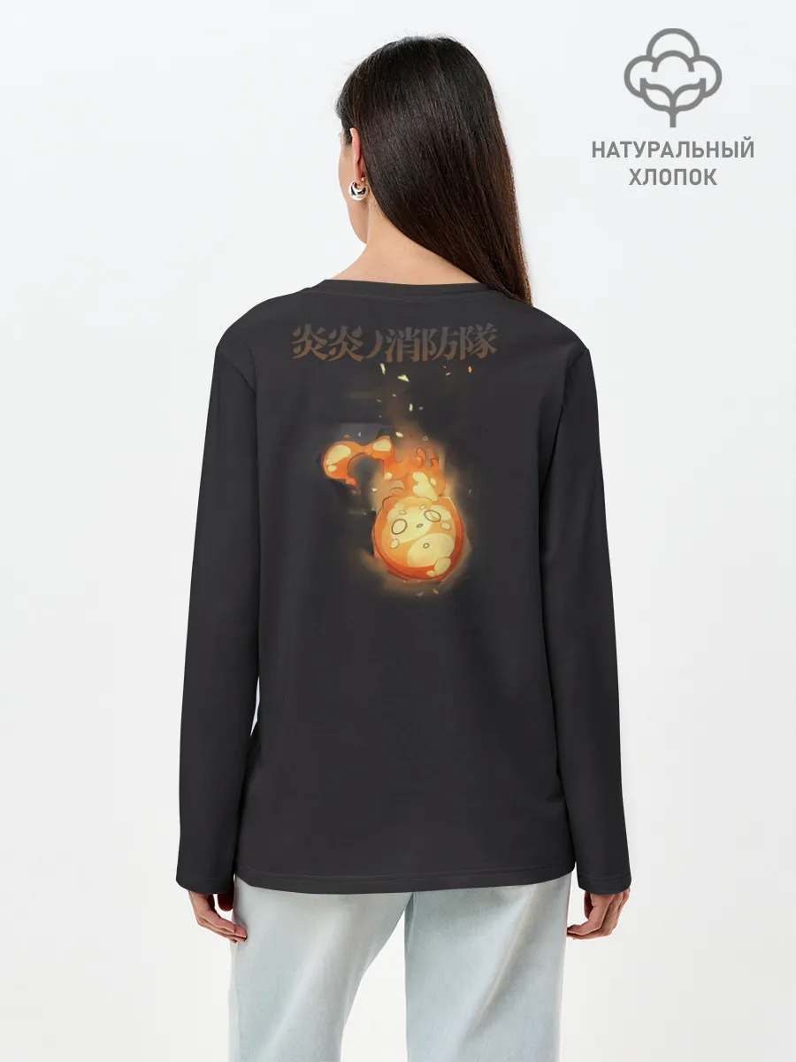 Лонгслив женский. Хлопок / enenno shouboutai Fire Force
