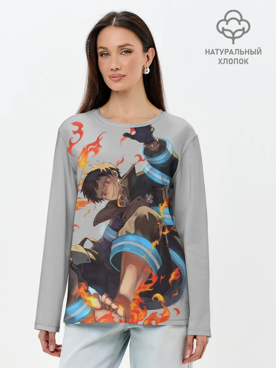 Лонгслив женский. Хлопок / FireForce