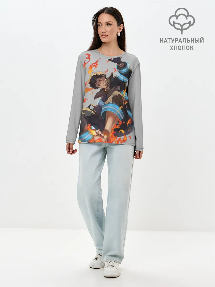 Лонгслив женский. Хлопок / FireForce