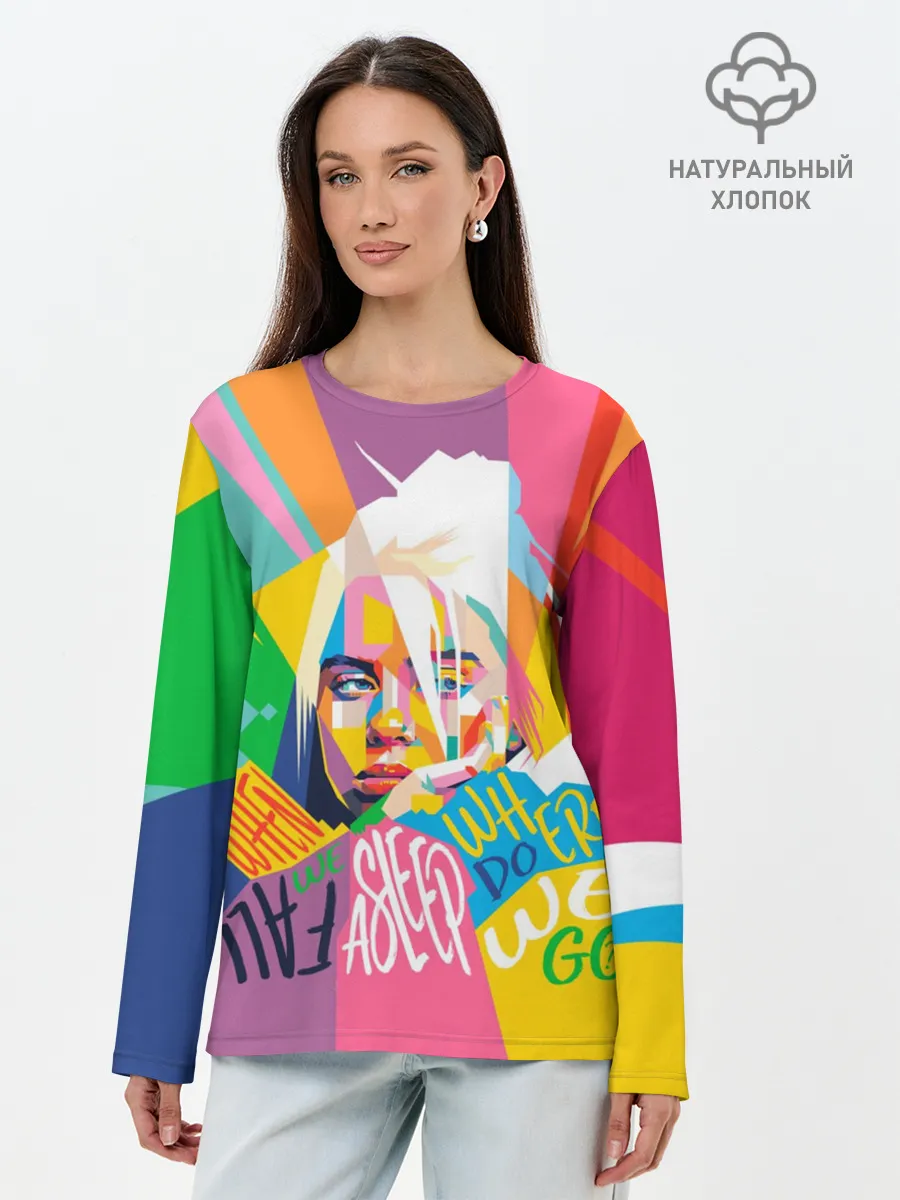 Лонгслив женский. Хлопок / BILLIE EILISH