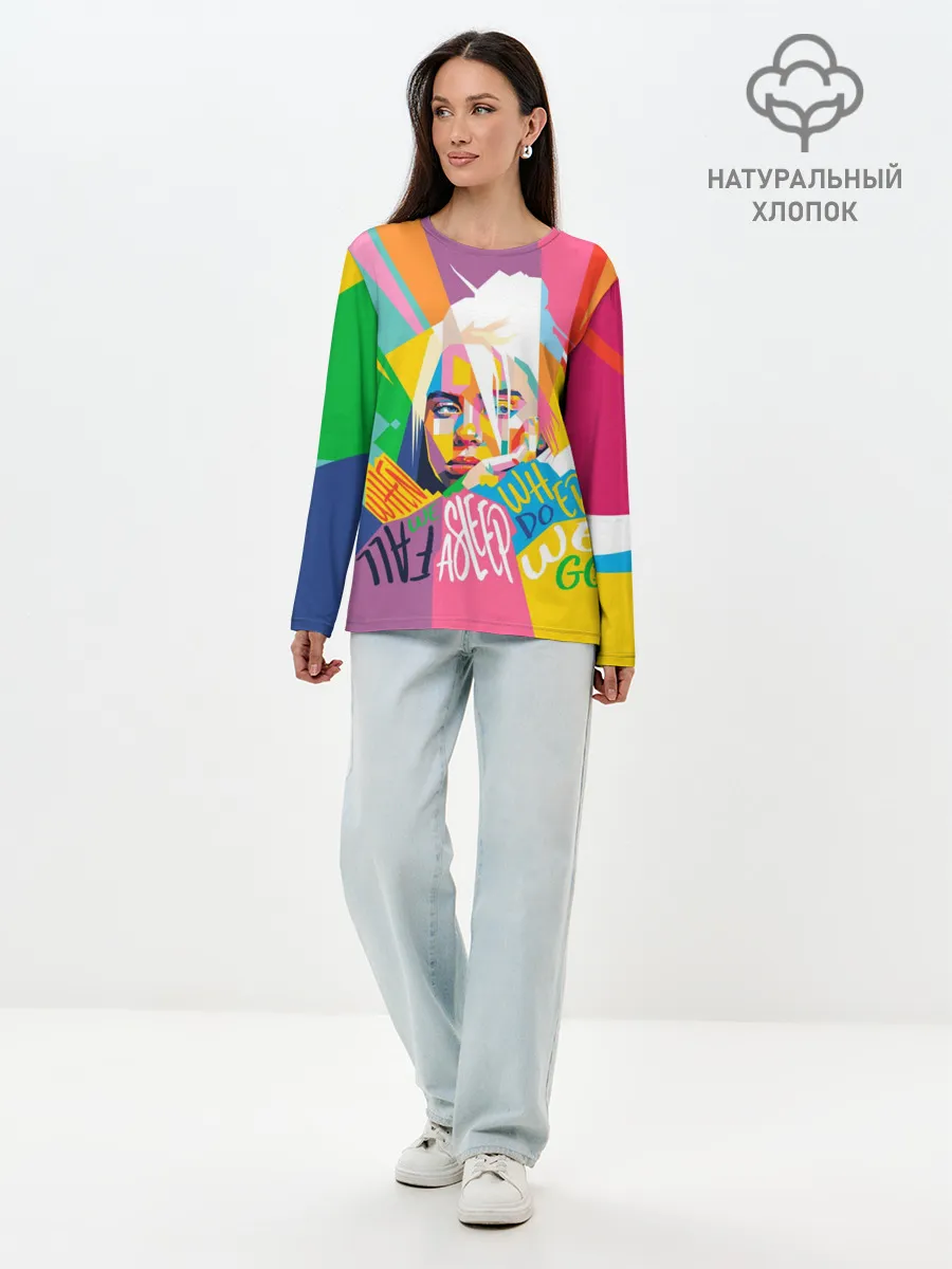 Лонгслив женский. Хлопок / BILLIE EILISH