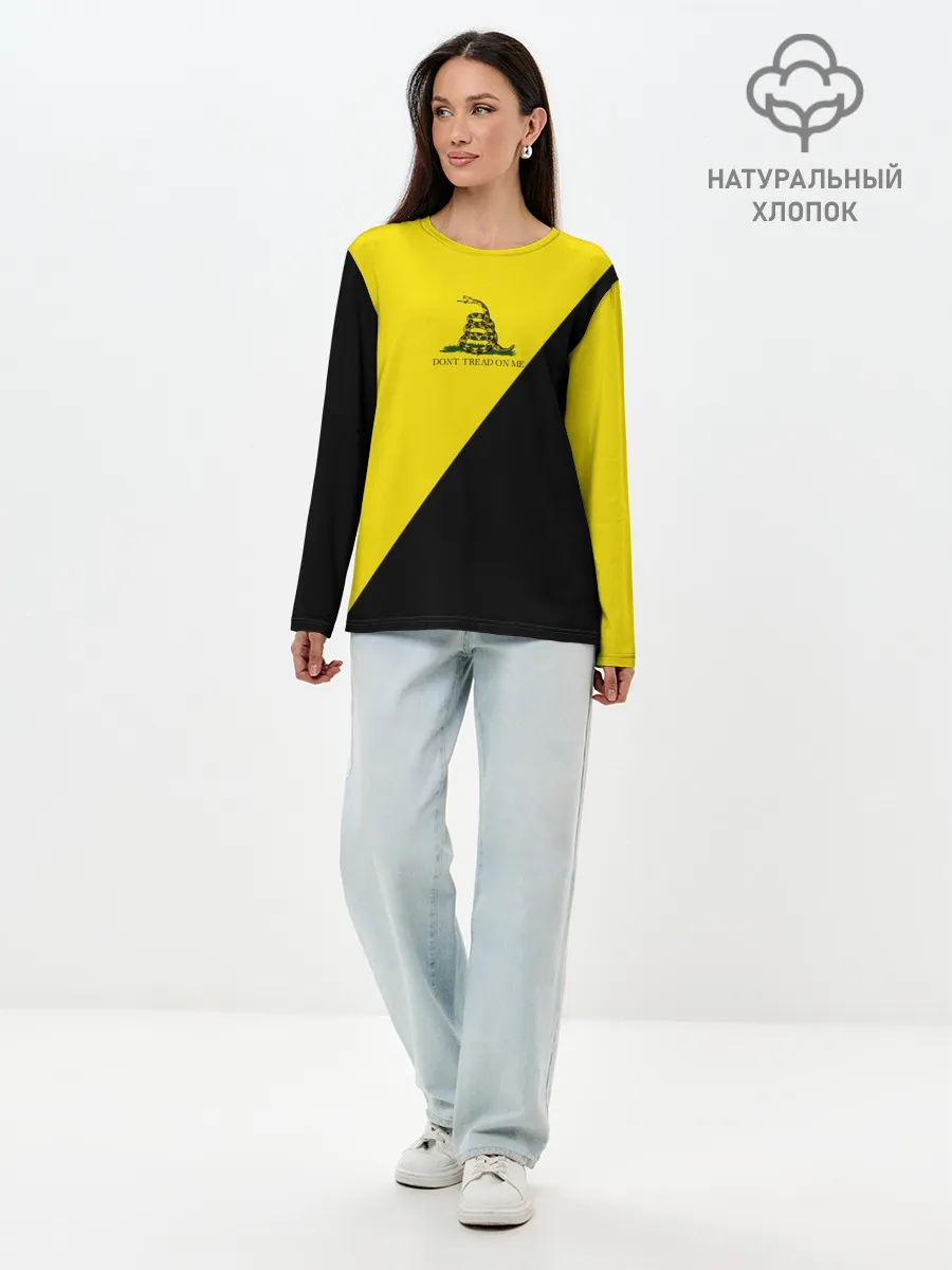 Лонгслив женский. Хлопок / Dont tread on me
