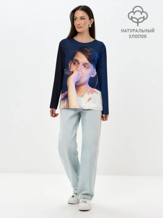 Лонгслив женский. Хлопок / Тима Белорусских