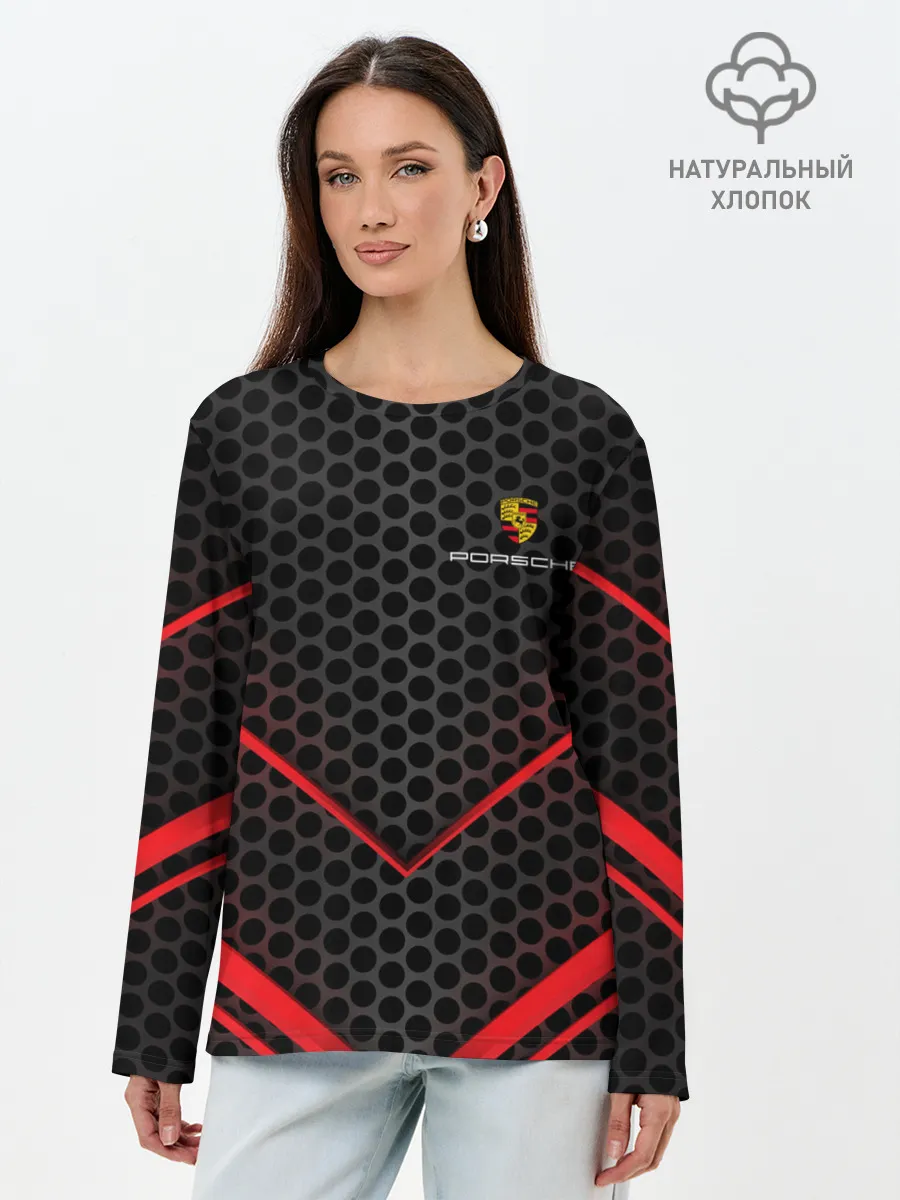 Лонгслив женский. Хлопок / PORSCHE | ПОРШЕ