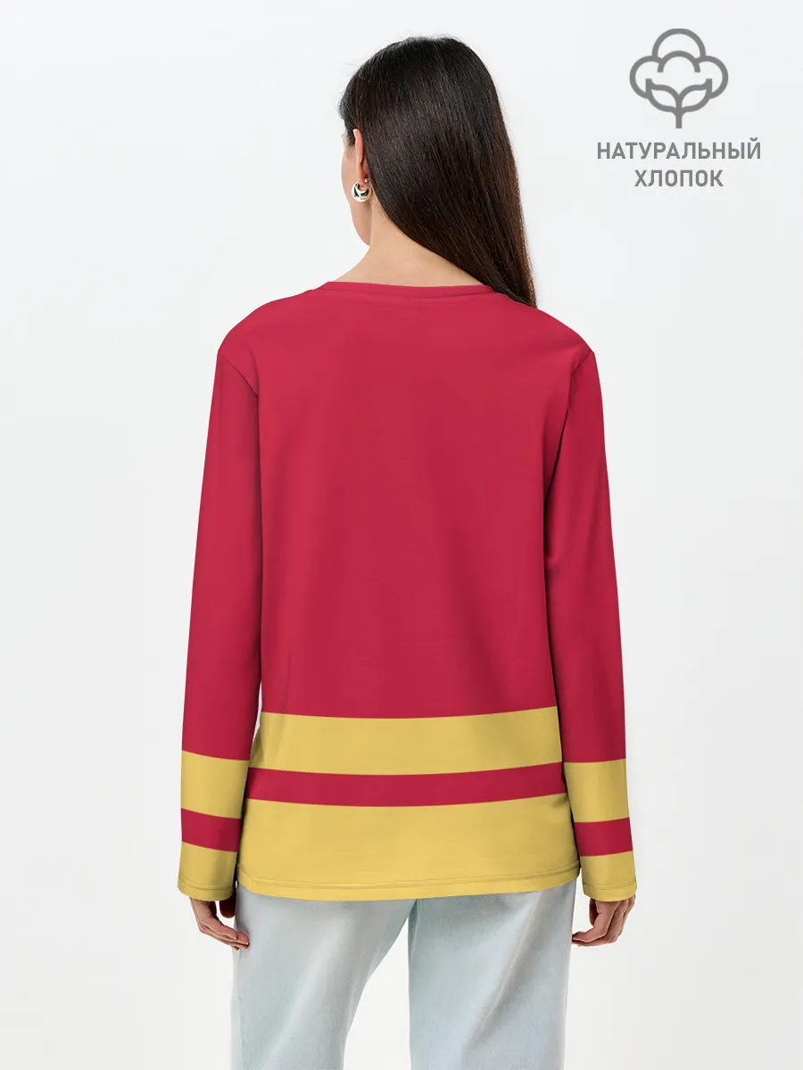 Лонгслив женский. Хлопок / Калгари Флэймз