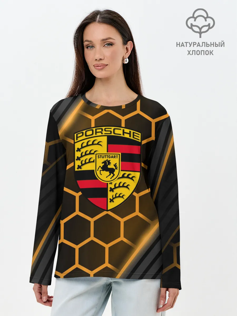 Лонгслив женский. Хлопок / PORSCHE | ПОРШЕ