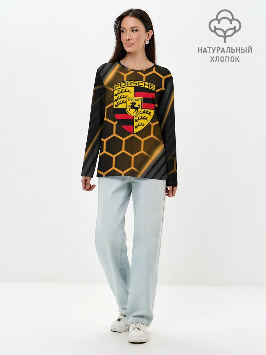 Лонгслив женский. Хлопок / PORSCHE | ПОРШЕ