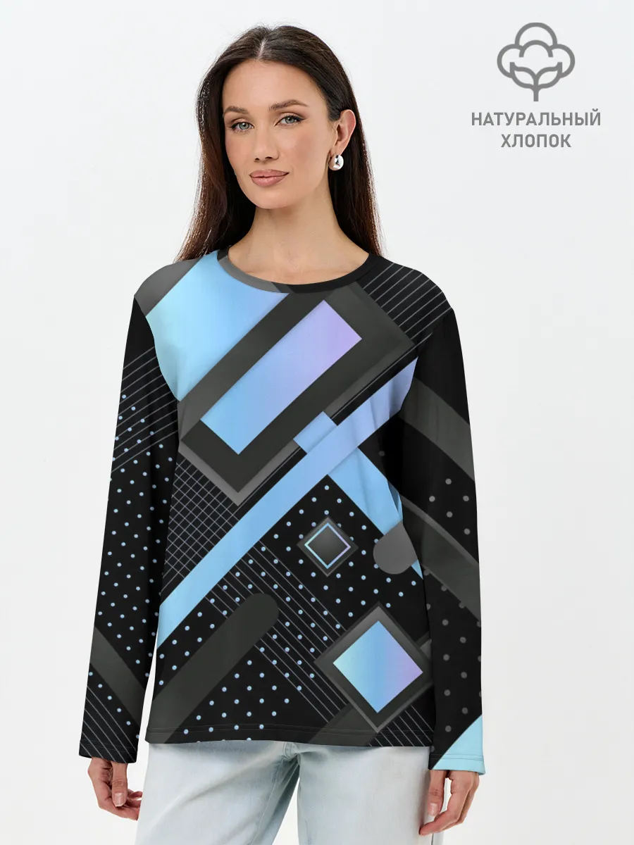 Лонгслив женский. Хлопок / Modern Geometry