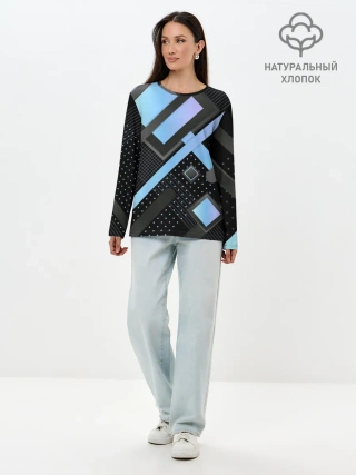 Лонгслив женский. Хлопок / Modern Geometry