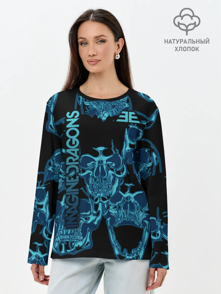 Лонгслив женский. Хлопок / Imagine Dragons