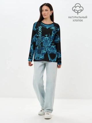 Лонгслив женский. Хлопок / Imagine Dragons